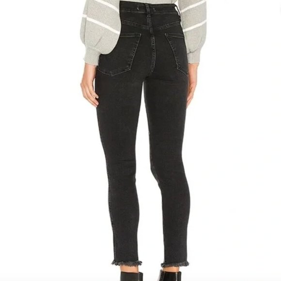 Free People We the Free Raw Hem High Rise Skinny Jeans - Picture 2 of 5